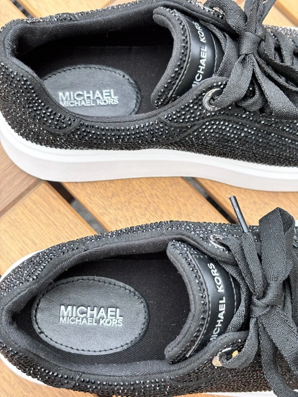 MICHAEL Michael Kors Romey Embellished Platform Sneakers - Picture 3 of 5